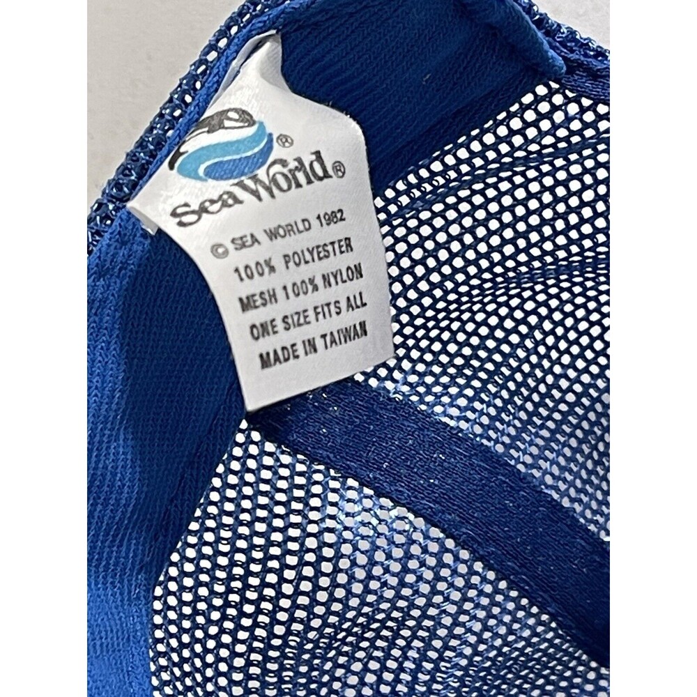 Sea World San Diego 1988 Snapback Mesh Trucker Cap Shamu Whale Big Logo Vintage - Picture 13 of 14